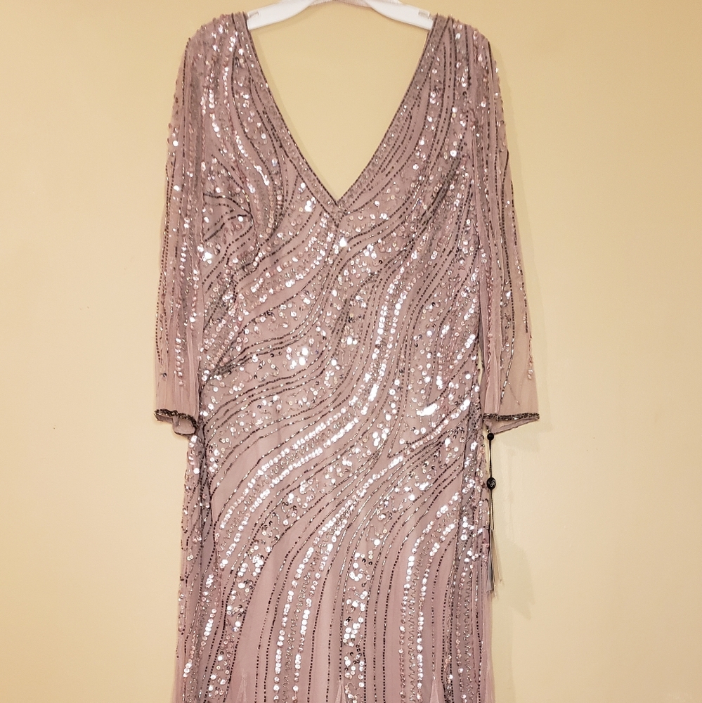 Adrianna Papell Sequin Evening Gown